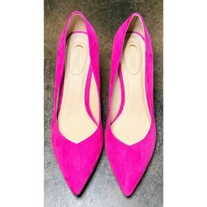 COMFORT Women’s High Heels Pink Faux Suede Size 8 Lightly Worn 44393082